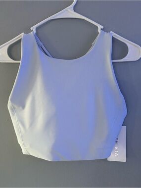 Athleta Women Light Blue Crop Top Size Medium